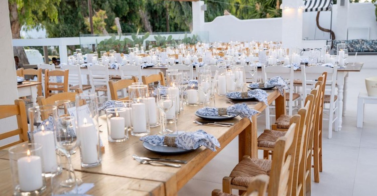 Whimsical Luxury Pre-Wedding Dinner in Naoussa, Paros